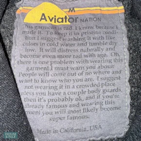 Aviator Nation Charcoal Rainbow 5 Stripe Hoodie Pullover Heritage Streetwear - Picture 10 of 12